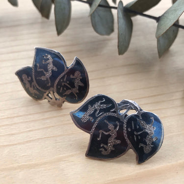 Siam Sterling Pierced Earrings Jewelry Bloomers and Frocks